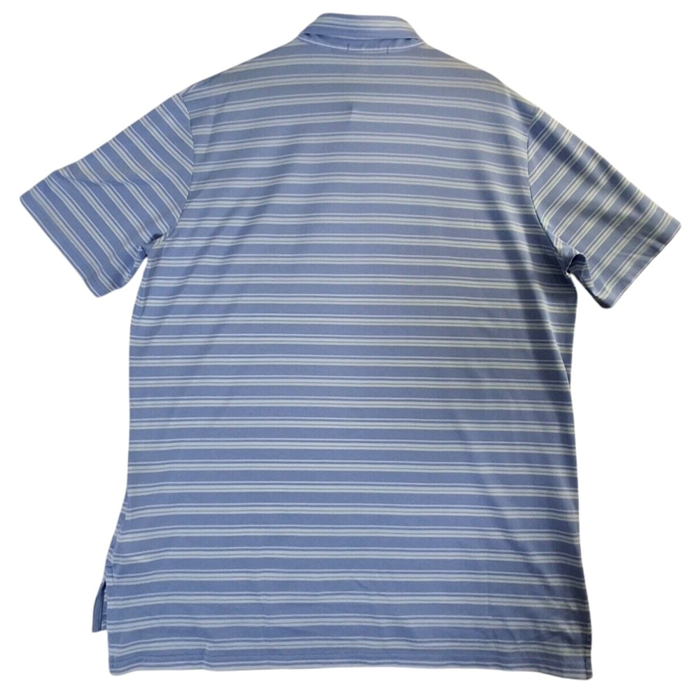 RLX Ralph Lauren Polo Shirt Men's XL Blue Striped Performance Stretch Wicking - Picture 3 of 7